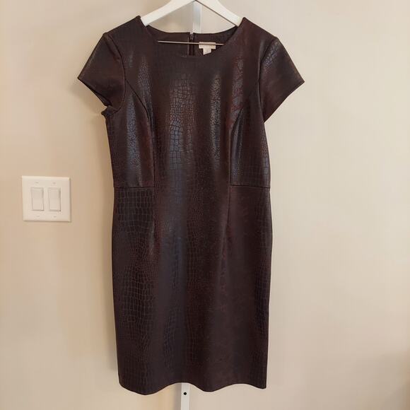 Chico's Dresses & Skirts - Chicos Sheath Dress Size 1 Medium Brown Mixed Animal Print Safari Knee Length